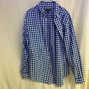 Men’s John Bartlett Button Down Blue Plaid LS